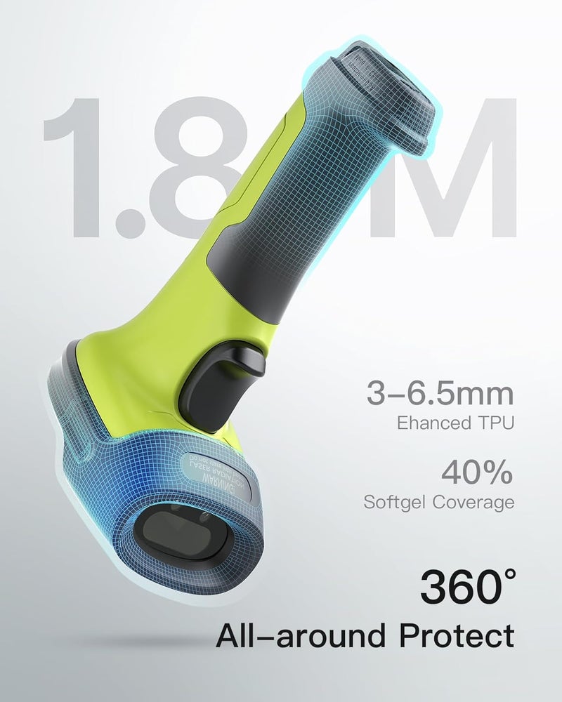 Inateck Barcode Scanner, Wireless Scanner, 1 Charge 180 Days Standby, 35M Range, Automatic Scanning, BCST-60 Green - Image 3